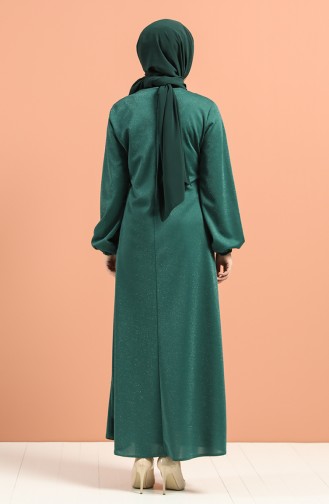 Robe Hijab Vert emeraude 1001-04