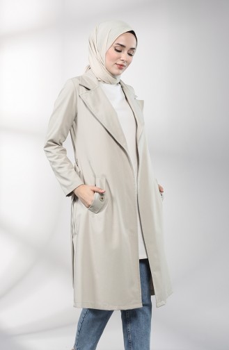 Beige Trench Coats Models 1236-02