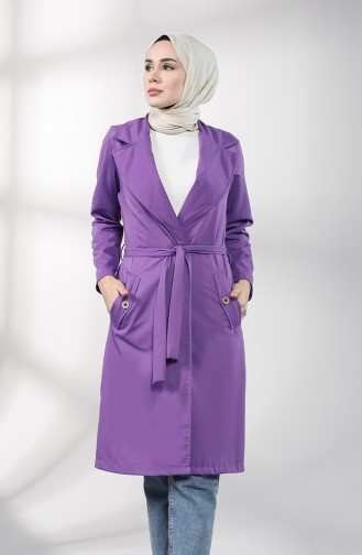 Lila Trench Coats Models 1236-03