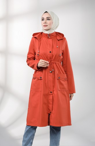 Ziegelrot Trench Coats Models 1884-01