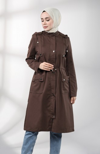 Trench Coat Couleur Brun 1884-04