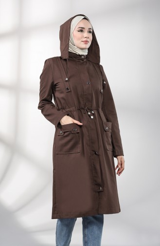 Trench Coat Couleur Brun 1884-04