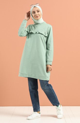 Frilly Lace Sports Tunic 8276-05 Sea Green 8276-05