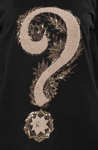 Knitwear Embroidered Tunic 55222e-07 Black 55222E-07