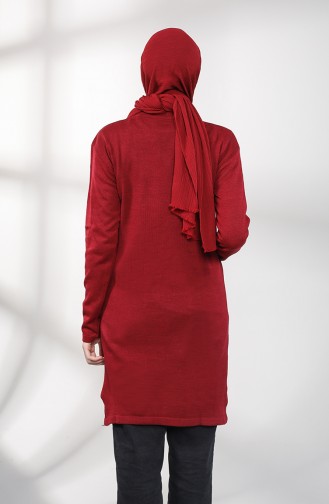 Triko Pullu Tunik 55222G-02 Bordo