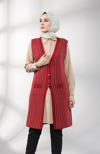 Claret red Gilet 4118-03