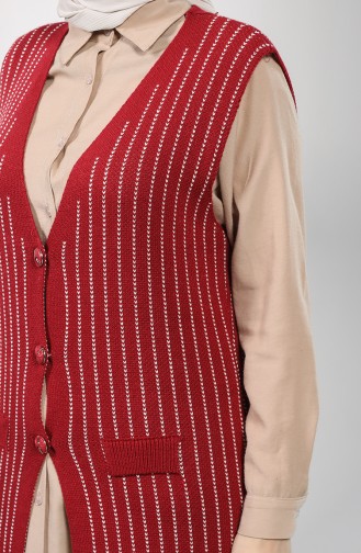 Claret red Gilet 4118-03