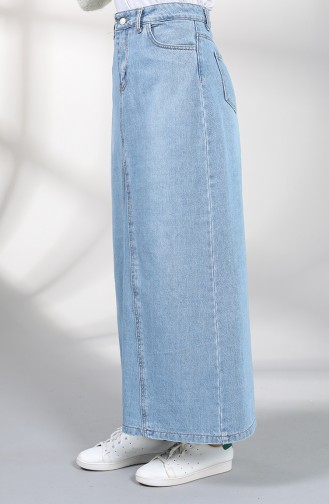 تنورة أزرق جينز 4664-01