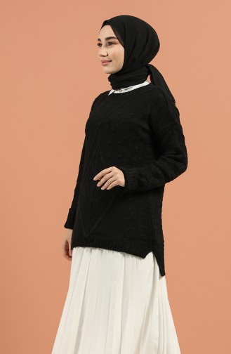 Schwarz Pullover 1204-05