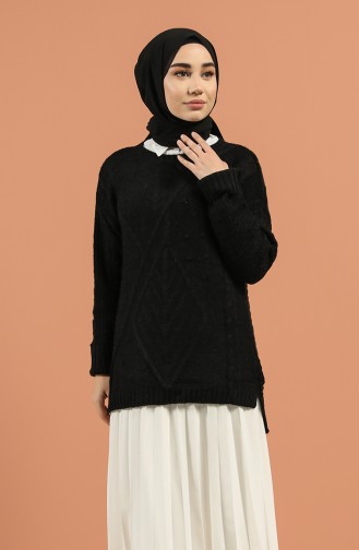 Schwarz Pullover 1204-05