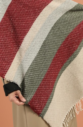 Lady Color Kışlık Omuz Şal 2495-04 Haki Taş