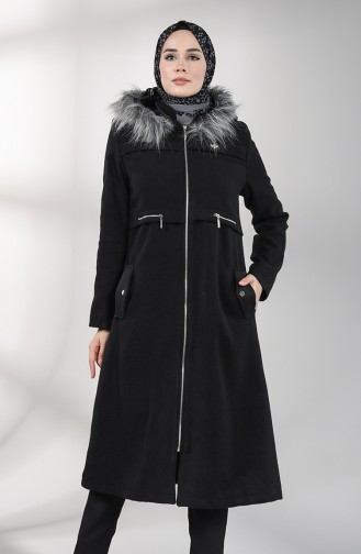 BURUN Furry Cachet Coat 71187-01 Black 71187-01