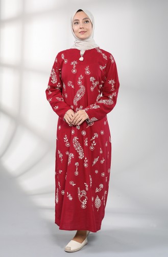 Robe Hijab Bordeaux 2727-01