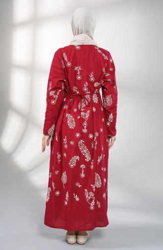 Robe Hijab Bordeaux 2727-01