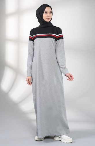 Striped Sports Dress 1003-02 Gray 1003-02