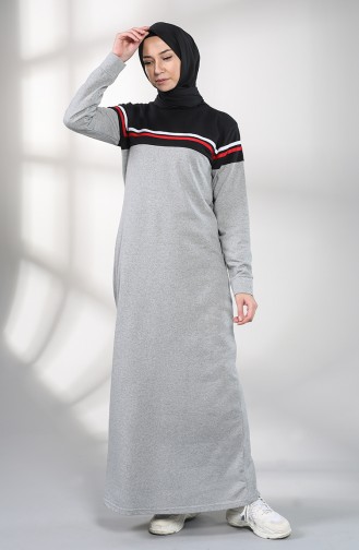 Striped Sports Dress 1003-02 Gray 1003-02