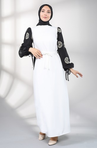 Schwarz Hijab Kleider 5176-02