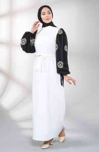 Schwarz Hijab Kleider 5176-02