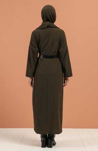 Khaki Hijab Kleider 5190-05