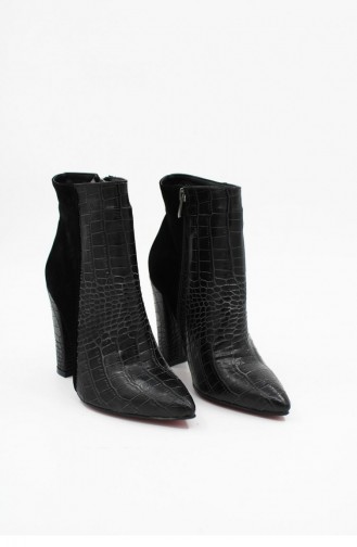 Black Boots-booties 00221.SIYAHSUETKROKO