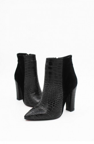 Black Boots-booties 00221.SIYAHSUETKROKO