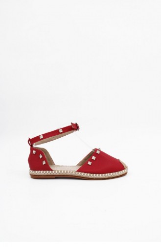 Rot Sommer Sandalen 00124.KIRMIZI