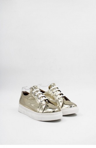 Gold Colour Sneakers 00162.ALTIN