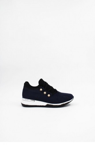 Navy Blue Sneakers 00163.LACIVERT
