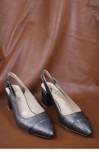 Silver Gray High-Heel Shoes 00017.GUMUS