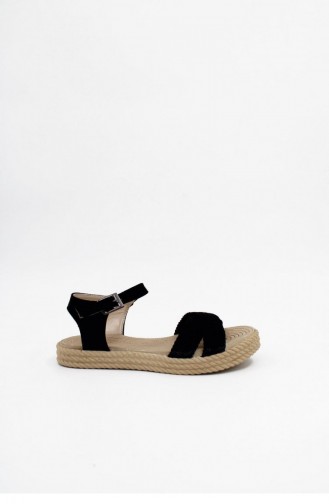 Black Summer Sandals 00024.SIYAH