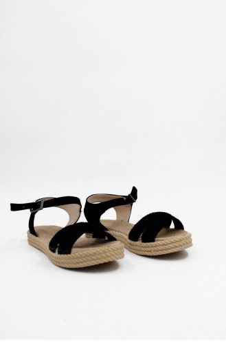 Black Summer Sandals 00024.SIYAH