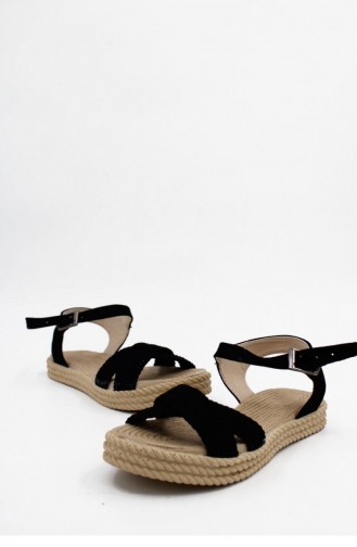 Black Summer Sandals 00024.SIYAH