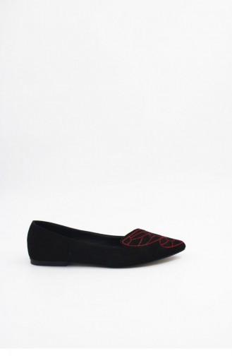 Black Women`s Flats 00035.SIYAH
