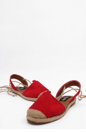 Red Summer Sandals 00049.KIRMIZI