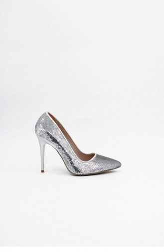 Silver Gray High-Heel Shoes 00006.GUMUS