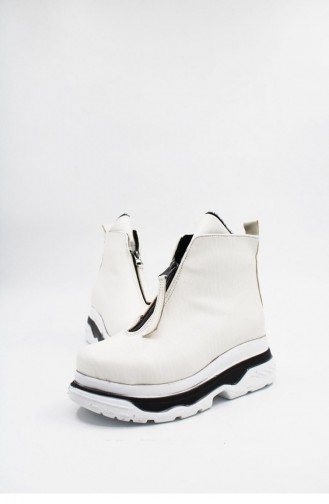 White Boots-booties 00178.BEYAZ