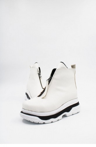 White Bot-bootie 00178.BEYAZ