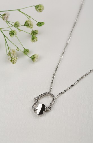 Silver Gray Necklace 01-01