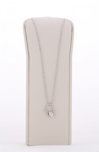 Collier Gris argenté 01-01