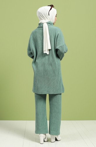 Bat Sleeve Tunic Trousers Double Suit 20071-06 Sea Green 20071-06