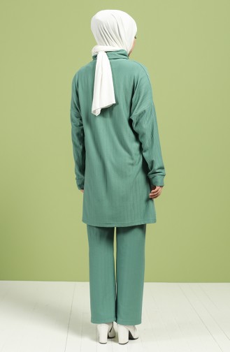 Turtleneck Tunic Pants Double Suit 20072-06 Sea Green 20072-06