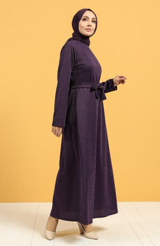 Lila Hijab Kleider 1002-04