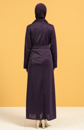 Purple Hijab Dress 1002-04