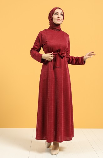 فستان أحمر كلاريت 1002-05