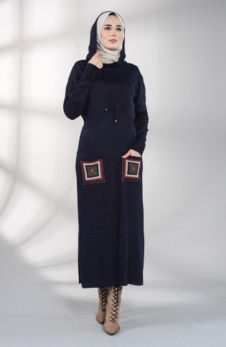 Robe Hijab Bleu Marine 6002-06