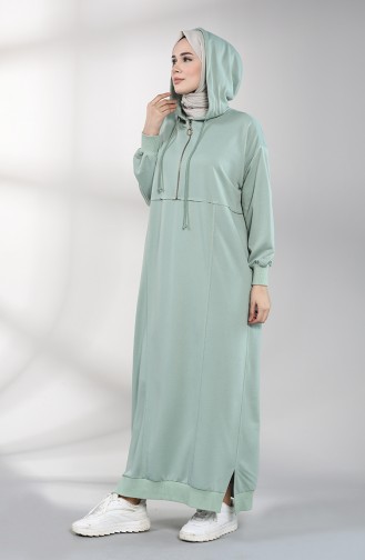 Robe Hijab Vert noisette 0012-03