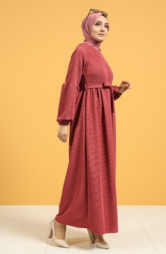 Robe Hijab Rose Pâle 21K8151-02