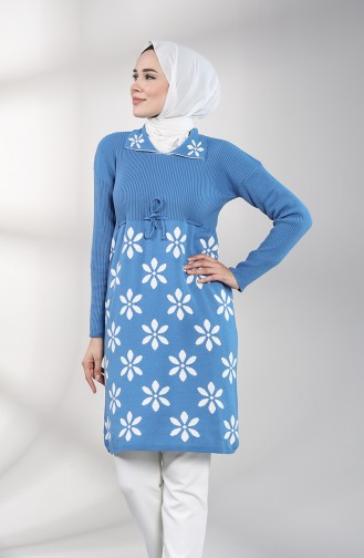 Knitwear Long Tunic 0083-04 Blue 0083-04