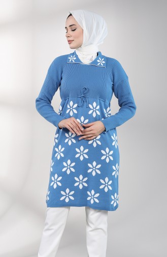 Knitwear Long Tunic 0083-04 Blue 0083-04