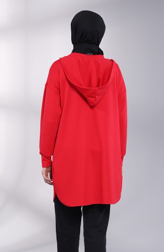 Hooded Sports Tunic 8280-08 Red 8280-08